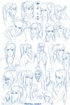  bad_id bad_tumblr_id blood blood_on_face bodysuit chibi collage expressions injury long_hair metroid metroid_(creature) neocoill ponytail samus_aran sketch smile watermark web_address zero_suit 