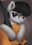  black_hair cello equine female feral friendship_is_magic fur grey_fur hair horse mammal musical_instrument my_little_pony octavia_(mlp) pony purple_eyes solo 