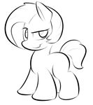  babs_seed_(mlp) equine female friendship_is_magic horse lamiaaaa mammal monochrome my_little_pony plain_background pony solo white_background 