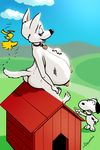  areola big_breasts big_nipples bolt bolt_(film) breasts bust butt canine claws cleavage clothed clothing crossgender dawmino disney dog female fur gender_bending huge_breasts hyper hyper_breasts mammal markings nipples nude peanuts purple_eyes side_boob smile snoopy white_fur woodstock 