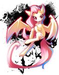  alpha_channel bat_wings cutie_mark equine fangs female flutterbat_(mlp) fluttershy_(mlp) flying friendship_is_magic hair looking_at_viewer mammal my_little_pony pegasus pink_hair plain_background red_eyes sajira sambragg slit_pupils solo transparent_background vampire wings 