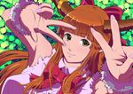  bow brown_eyes brown_hair horns ibuki_suika long_hair manabu_adachi touhou 