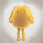  full_body gradient gradient_background mascot_costume no_humans solid_circle_eyes solo standing supertie translation_request wooser_(character) wooser_no_sono_higurashi 