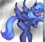  anthro blush breasts cum duo equine female friendship_is_magic glory_hole hanging_breasts horn horse mammal my_little_pony oral penis pocketmew pony princess_luna_(mlp) unicorn winged_unicorn wings 