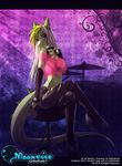  anthro clothing collar dragon female green_eyes looking_at_viewer makeup pose scalie solo tofu93 umbrella 