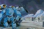  aircraft animated animated_gif battle gm_(mobile_suit) gm_cold_districts_type gun gundam gundam_0080 hygogg lowres mecha weapon 
