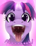  2018 digital_media_(artwork) equine female feral friendship_is_magic hi_res horn looking_at_viewer mammal mouth_shot my_little_pony nummynumz open_mouth solo teeth tongue tongue_out twilight_sparkle_(mlp) unicorn 