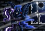  female feral friendship_is_magic grin horn horse james_corck mammal my_little_pony nightmare_moon_(mlp) nightmare_rarity_(mlp) pony rarity_(mlp) smile unicorn winged_unicorn wings 