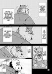  bear chubby clothing comic cub ena_(kumagaya) english_text eyewear glasses greyscale hyena kumagaya_shin male mammal monochrome text tom_(kumagaya) young 