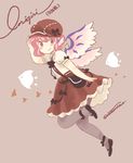  animal_ears bird blush duplicate hat mitsumoto_jouji mystia_lorelei pantyhose petticoat pink_hair short_hair skirt smile solo suspender_skirt suspenders touhou wings 