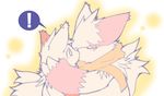  ambiguous_gender blush chubby embrace eyeglasses fur fur_markings kissing nintendo pok&#233;mon pok&eacute;mon scarf video_games white_fur yami zangoose 