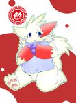  claws embrace fur fur_markings hindpaw hug nintendo pawpads paws pillow pixiv pok&#233;mon pok&eacute;mon solo video_games white_fur yami zangoose zangoose_day 