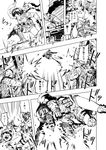  5boys assault_rifle casing_ejection comic dragunov_svd dual_wielding greyscale gun highres holding m4_carbine mac-10 monochrome multiple_boys multiple_girls nyan_(themare) original rifle shell_casing sniper_rifle submachine_gun translated weapon 