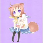  animal_ears bad_id bad_pixiv_id blonde_hair blue_eyes blue_skirt blush bunny_ears bunny_tail couple fox fox_ears fox_tail fud fukuji_mihoko heterochromia jpeg_artifacts kazekoshi_school_uniform kemonomimi_mode kiyosumi_school_uniform multiple_girls pantyhose red_hair saki school_uniform serafuku short_hair skirt tail takei_hisa yuri 