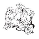  black_and_white brothers duo gay incest male michelangelo_(tmnt) monochrome plain_background raphael_(tmnt) reptile scalie sibling teenage_mutant_ninja_turtles tongue tongue_out turtle white_background 