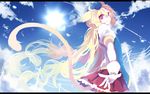  animal_ears blonde_hair purple_eyes sanshoku_ayaka shouen_kigashi tail utau 