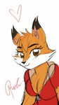  amazing-rannybella awesomenauts blush breasts canine cleavage clothed clothing female fox looking_at_viewer mammal penny_fox smile solo suit 