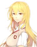  1girl blonde_hair gung long_hair orange_eyes school_uniform shokuhou_misaki symbol-shaped_pupils to_aru_kagaku_no_railgun to_aru_majutsu_no_index 
