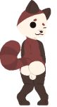  ailurid alpha_channel anthro backsack balls butt cub male mammal nooplip red_panda simple_background solo transparent_background young 