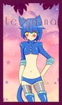  absurd_res animal_ears blue_eyes blue_fur blue_hair blush cat_ears clothed clothing female fergurina fur hair hi_res looking_at_viewer midriff muffin-mixer navel skimpy solo standing the_dirdy_birdy yellow_eyes yellow_sclera 