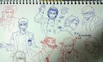  alto_clef assa bug butterfly character_name cigarette commentary_request facial_hair glasses gun hat insect kondraki labcoat male_focus multiple_boys no_hat no_headwear parted_lips scp-408 scp_foundation sketch weapon 