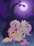  apple bat_pony equine female flutterbat_(mlp) fluttershy_(mlp) friendship_is_magic fruit fur green_eyes hair lesbian mammal my_little_pony pegasus pink_hair pussy pussy_juice red_eyes selfcest square_crossover syoee_b wings yellow_fur 