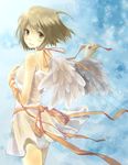  bad_id bad_pixiv_id brown_hair hirasawa_yui k-on! platinumcorundum ribbon short_hair solo wings 