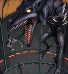  metroid no_humans ridley tail teeth toto_mame wings yellow_eyes 