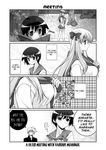  4koma comic greyscale haramura_nodoka hard_translated kiyosumi_school_uniform mikage_takashi miyanaga_saki monochrome multiple_girls saki school_uniform serafuku suga_kyoutarou translated 