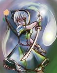  female konpaku_youmu konpaku_youmu_(ghost) myon raide sword touhou weapon 