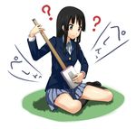  ? akiyama_mio bad_id bad_pixiv_id gonoike_biwa instrument k-on! school_uniform shamisen sitting skirt socks solo tissue_box yokozuwari 