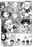  4koma comic greyscale haramura_nodoka hard_translated kataoka_yuuki kiyosumi_school_uniform mahjong mikage_takashi miyanaga_saki monochrome multiple_girls playing_games saki school_uniform serafuku someya_mako translated 