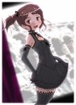  amagami brown_hair dress elbow_gloves gloves gothic_lolita lolita_fashion nakata_sae nyazui solo thighhighs twintails 