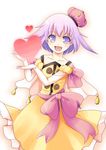  bad_id bad_pixiv_id blush copyright_request dress elbow_gloves fang gloves hat heart purple_eyes purple_hair short_hair solo toda_ayu 