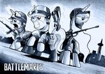  bag battlefield clothing dori-to equine friendship_is_magic gun helmet high_ranged_weapon horn horse lyra_heartstrings_(mlp) mammal my_little_pony pony princess_luna_(mlp) ranged_weapon twilight_sparkle_(mlp) unicorn weapon 