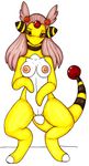  anthro breasts brown_hair female hair ivanks jasmine_(pokemon) nintendo nipples pok&#233;mon pok&#233;morph pok&eacute;mon pussy video_games 