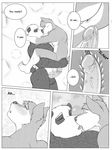  big_muscles canine comic dog flexing garret husky male mammal muscles panda pecs rain rain-yatsu seattle_fur 