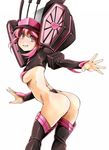  1girl ass boots breasts female hat heart jakuzure_nonon kill_la_kill pink_eyes pink_hair solo symphony_regalia taiyaki_a thigh_boots thighhighs 