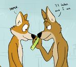  anthro bathroom canine dan duo fox friends gay josh kangaroo male mammal marsupial nude paintfox ruler teenager text 