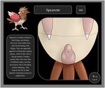  avian bird erection feathers feral male nintendo penis pok&#233;mon pok&eacute;mon solo spearow video_games wings zekromlover 