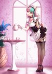  alanscampos clothing feline female looking_at_viewer maid maid_uniform mammal solo tea uniform window 
