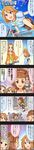  4koma brown_eyes brown_hair character_name cinderella_girls_gekijou colorized comic eyebrows highres idolmaster idolmaster_cinderella_girls long_hair long_image manabe_itsuki multiple_girls official_art oonishi_yuriko orange_hair pink_eyes ponytail short_hair tall_image translated yuuki_haru 