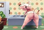  animal_crossing anthro anus barefoot bent_over blush butt clothed clothing cute eyelashes female food fridge fruit half-dressed happy kitchen looking_at_viewer looking_back mammal merengue merengue_(character) nintendo open_mouth pienji plant presenting presenting_hindquarters presenting_pussy pussy rhinoceros shirt sink smile solo spread_legs spreading standing strawberry tongue video_games 