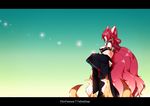  amatsugi_(konshin) animal_ears fox fox_ears fox_tail highres konshin long_hair multiple_tails pixiv_fantasia pixiv_fantasia_fallen_kings red_hair solo tail 