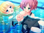  2girls breasts class_zenin_maji_de_yuri?! game_cg mbs_truth multiple_girls nipples water yuri 