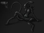  alien_(franchise) breasts digitigrade drooling female netherwulf pussy pussy_juice saliva sitting solo xenomorph 