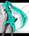  aqua_eyes aqua_hair bad_id bad_pixiv_id gloves hatsune_miku koi_wa_sensou_(vocaloid) long_hair necktie nonoharak pantyhose skirt solo twintails very_long_hair vocaloid 