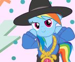  clothing equine female fluttershy626 friendship_is_magic hat hoodie mammal my_little_pony necklace pants pegasus rainbow_dash_(mlp) rap smile solo wings 