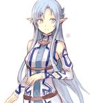  asuna_(sao) asuna_(sao-alo) belt blue_eyes blue_hair detached_sleeves elf hiroki_(hirokiart) long_hair pointy_ears sword_art_online 