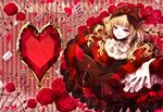  blonde_hair bow dress flowers goth-loli lolita_fashion original red_eyes rinko_(mg54) rose 